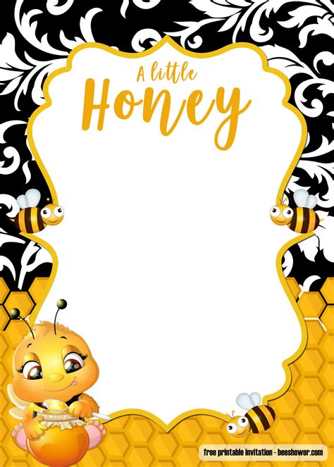 Editable Bee Invitation Template